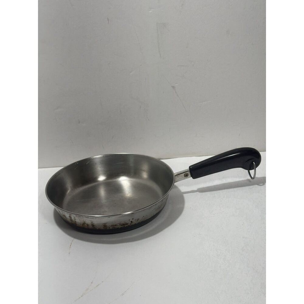 Vintage Revere Ware Copper Clad 8" Skillet Frying Pan Process Patent